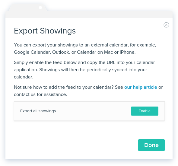 NowRenting: Export Showings -- Enable